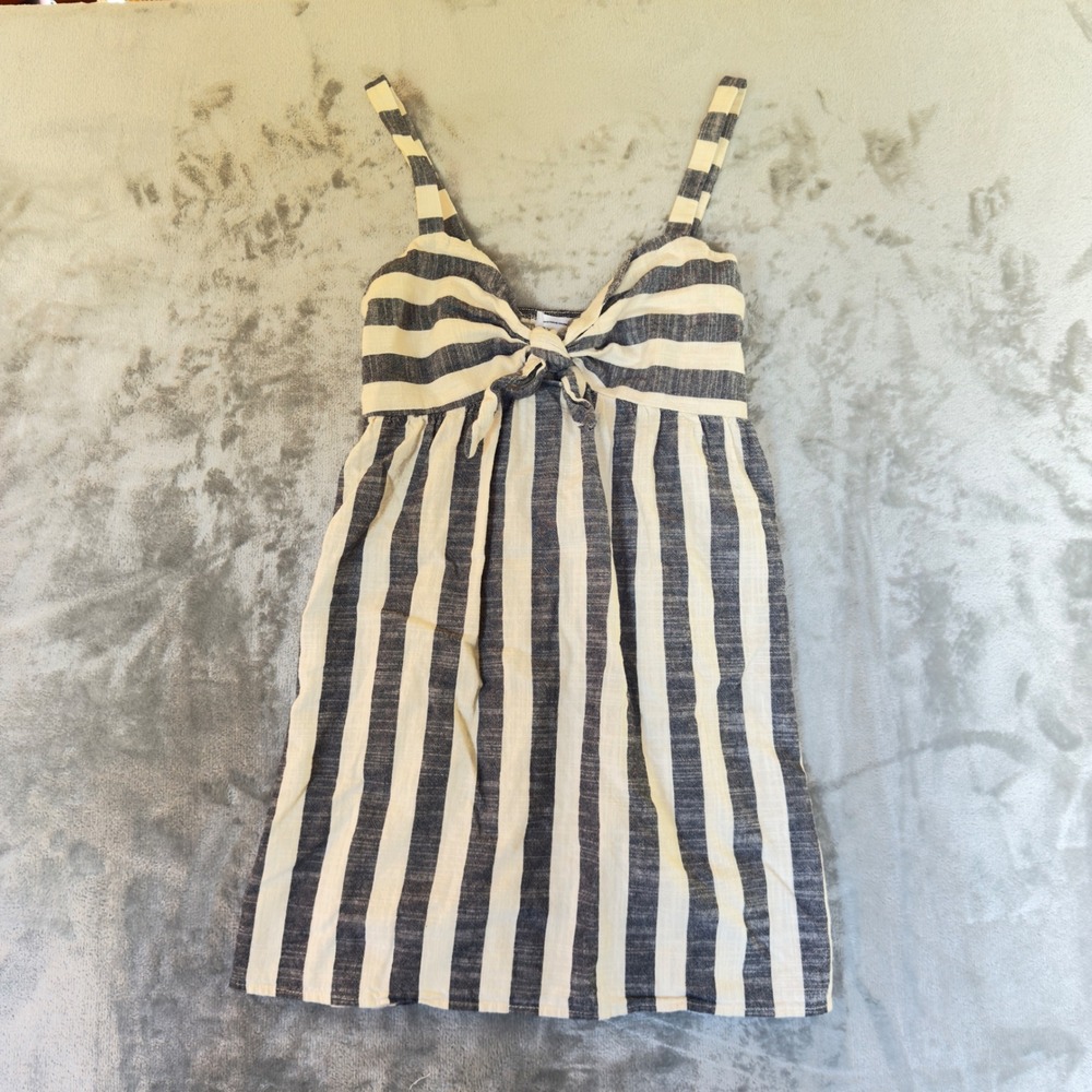 Cooperative Urban Outfitters Blue White Striped Tie Front Mini Dress Size 10